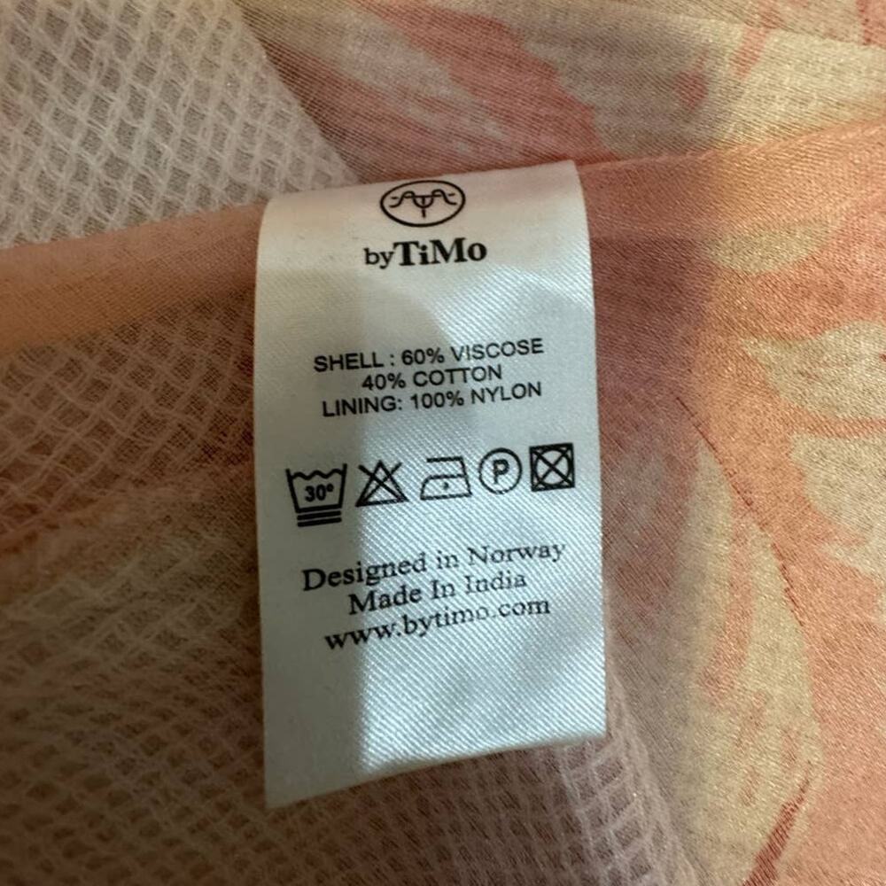 by TIMO $527 Vintage Rose Floral Ruffle Maxi Dress Size L - Picture 11 of 12